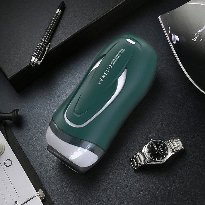 RENDS - VENENO Moaning Interactive Heating Vibration Mastubator Cup (Chargeable - Green)