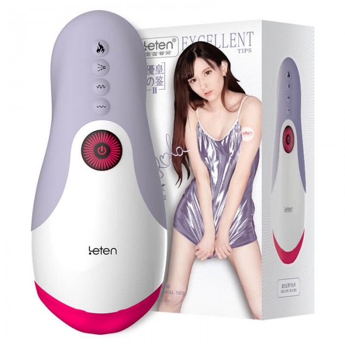 HK LETEN AV Idol Rola Misaki Product Endorser Electrical Moaning Interactive Heating Masturbator (Chargeable - Purple)