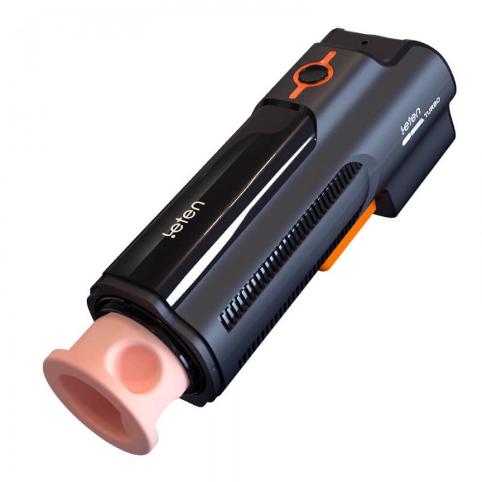 HK LETEN - GUN KING TURBO Thrusting Moaning Masturbator (Chargeable - Black)