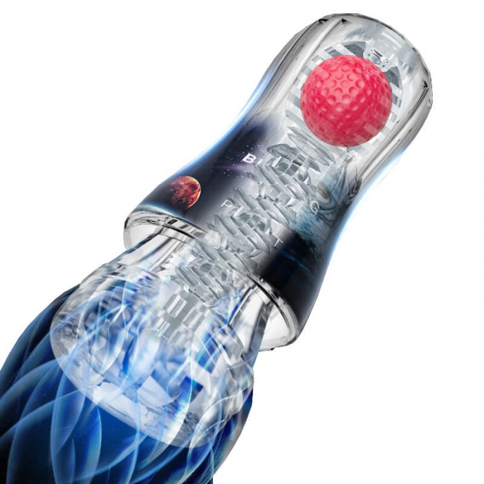 US - 4D BIGBANG Passion Masturbation Cup With Red Sucker Ball (BLACK HOLE)