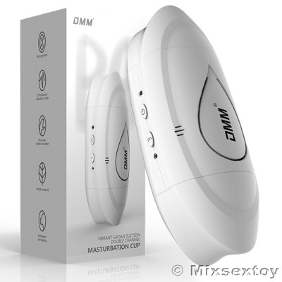DMM Electrical Moaning Interactive Double-Hole Vibrator Masturbator Cup (Chargeable - White) DMM Electrical Moaning Interactive Double-Hole Vibrator Masturbator Cup (Chargeable - White)