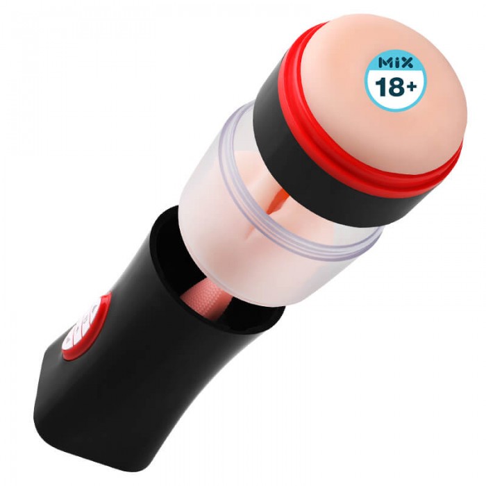 MIZZZEE Electrical Moaning Interactive Heating Oral Sex Masturbator Cup (Chargeable - Black)