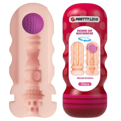 PRETTY LOVE - Flora Vacuum Cup Masturbator With Red Sucker Ball