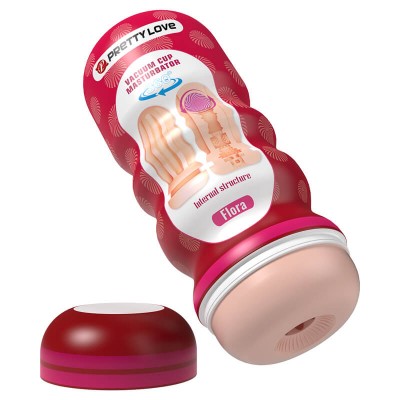 PRETTY LOVE - Flora Vacuum Cup Masturbator With Red Sucker Ball