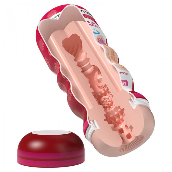 PRETTY LOVE - Flora Vacuum Cup Masturbator With Red Sucker Ball
