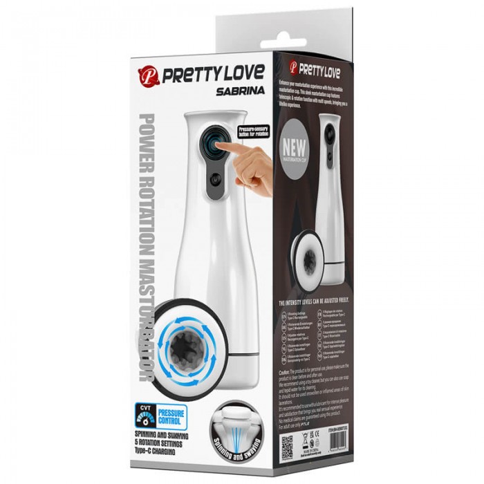 PRETTY LOVE - SABRINA Power Rotation Masturbator (Chargeable - White) PRETTY LOVE - SABRINA Power Rotation Masturbator (Chargeable - White)