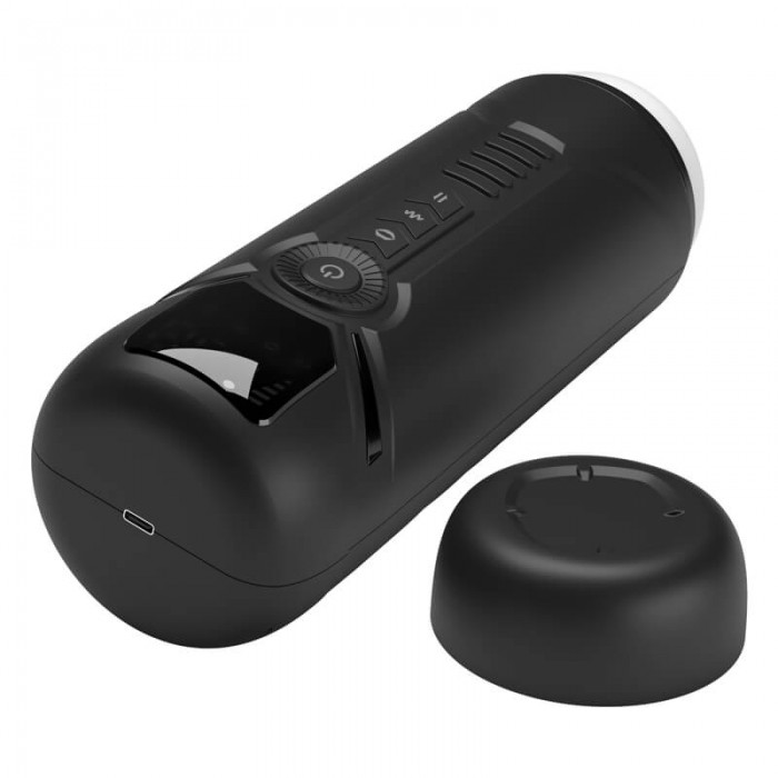 PRETTY LOVE - AETOLIA Thrusting Suction Vibration Masturbator (Chargeable - Black)