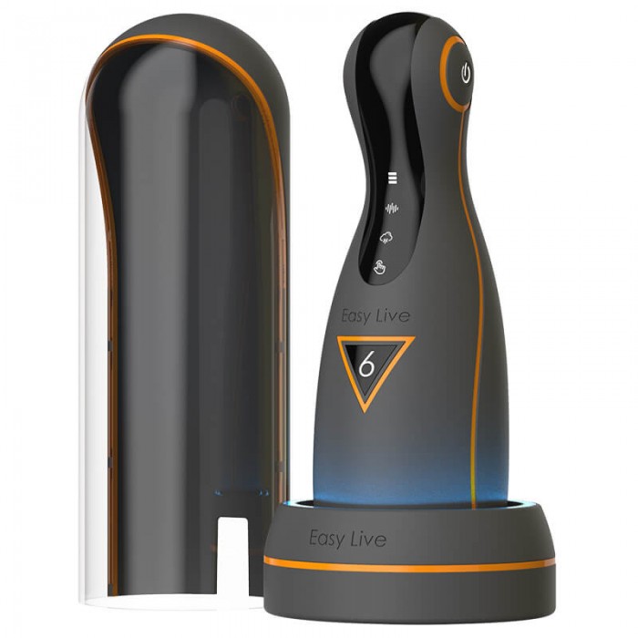 EasyLive - NO6 3RD Generation Sucking Heating Vibration Masturbator (Chargeable - Black)