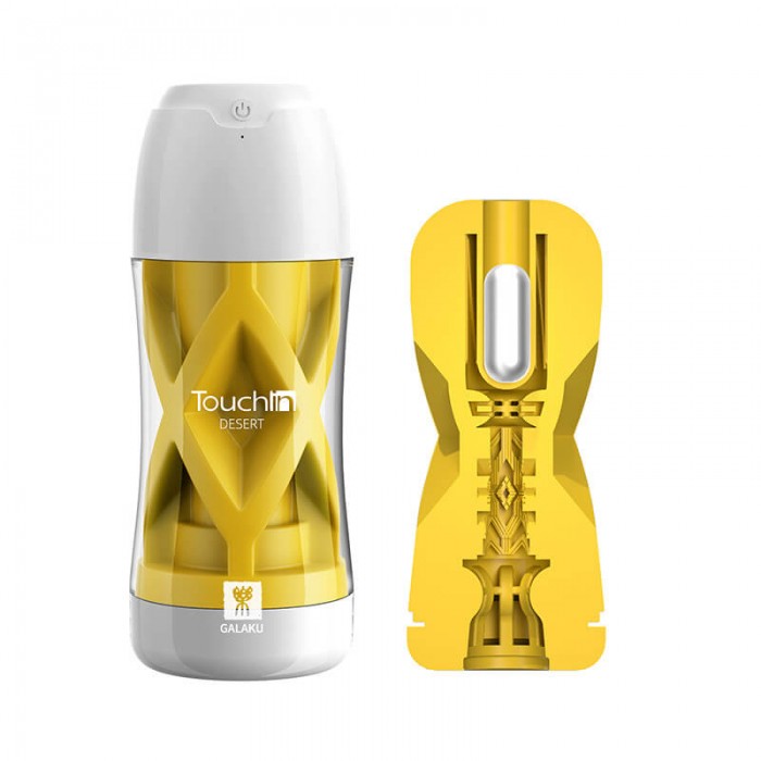 Japan GALAKU Touch In Vibration Sucking Mastubator Cup (Chargeable - Desert) Japan GALAKU Touch In Vibration Sucking Mastubator Cup (Chargeable - Desert)