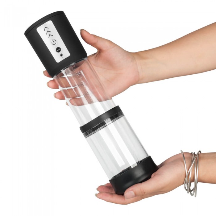 Electronic High-Vacuum Length Adjustable Tube Penis Pump (Chargeable - Black) Electronic High-Vacuum Length Adjustable Tube Penis Pump (Chargeable - Black)