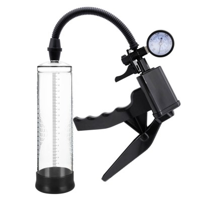 Pistol-Grip Air Vacuum Pump With Pressure Gauge