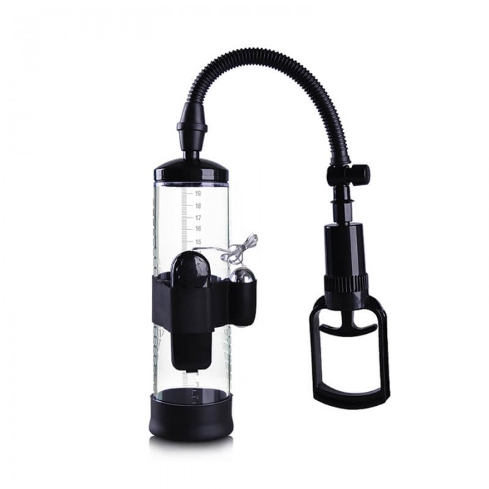 Manual Enlargement Vibration Vacuum Penis Pump (Battery - Black) Manual Enlargement Vibration Vacuum Penis Pump (Battery - Black)