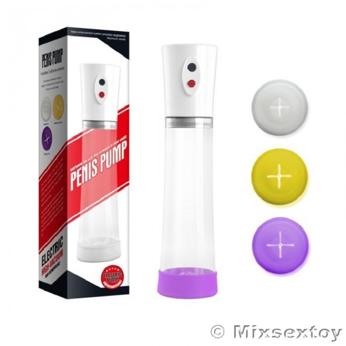 Electronic High-Vacuum Penis Pump - Penis Enlargement (Chargeable - Purple)