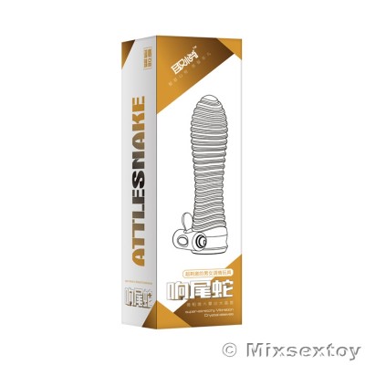 PLEASE ME Delay Vibrating Crystal Sleeve (Rattlesnake) PLEASE ME Delay Vibrating Crystal Sleeve (Rattlesnake)