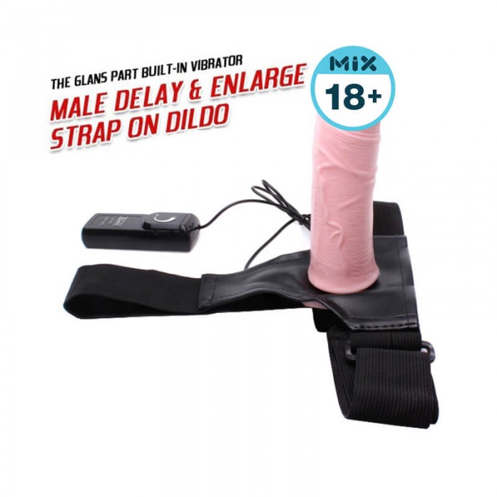 BAILE Male Delay & Enlarge Strap On Dildo (L:18cm - D:5cm)