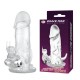 BAILE - Triple Pleasure Vibrating Crystal Rabbit Penis Sleeve (L:12.5cm - D:4cm)