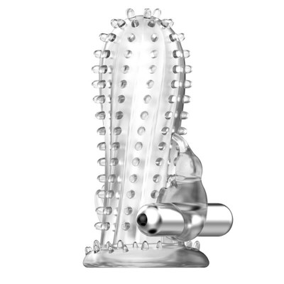 BAILE - BRAVE MAN Crystal Penis Vibrating Sleeve (L:14cm - D:4.5cm)