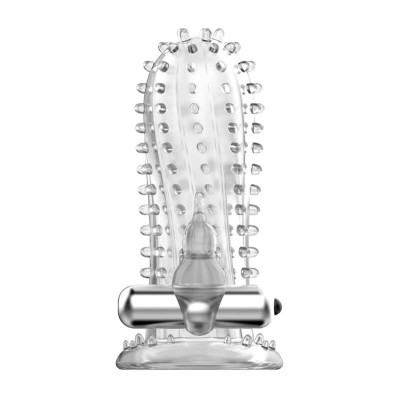 BAILE - BRAVE MAN Crystal Penis Vibrating Sleeve (L:14cm - D:4.5cm)