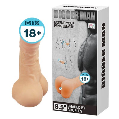 BAILE - Bigger Man Realistic Dildo Extend Penis Sleeve For Couple