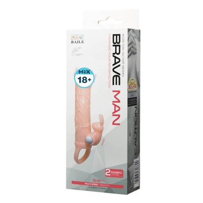 BAILE - Bunny Clitoris Vibrator With Glans Vibrator Penis Sleeve (L:17cm - D:4cm) BAILE - Bunny Clitoris Vibrator With Glans Vibrator Penis Sleeve (L:17cm - D:4cm)