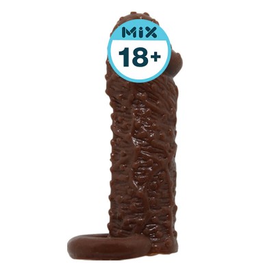 BAILE - Brave Man Penis Extended Dotted Sleeve With Ball Strap (L:13cm - D:4cm)