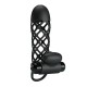 PRETTY LOVE - Fierce Men Vibrating Penis Sleeve With Ball Strap (L:13.5cm - D:3.6cm)