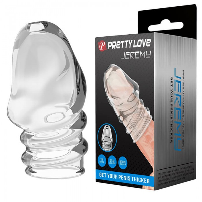 PRETTY LOVE - JEREMY Glans Penis Sleeve (Transparent) PRETTY LOVE - JEREMY Glans Penis Sleeve (Transparent)