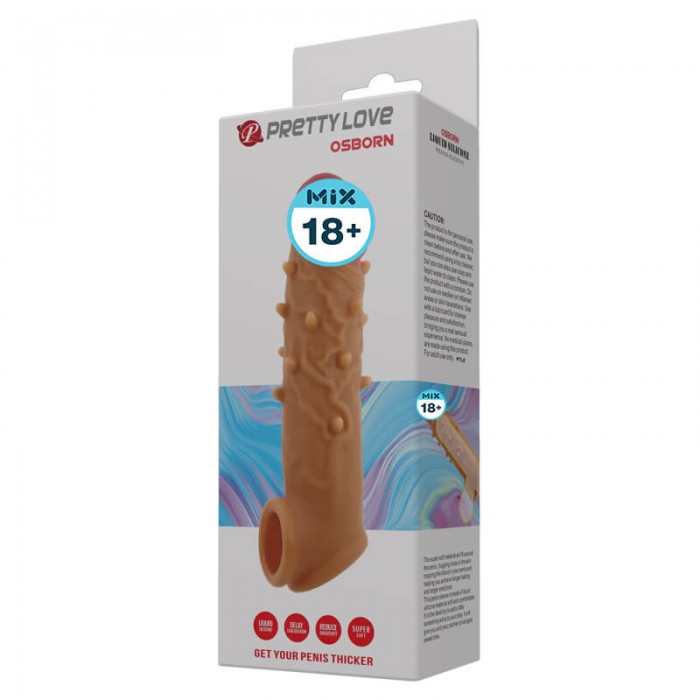 PRETTY LOVE - OSBORN Extended Penis Sleeve (L:16.5cm - D:3.6cm)