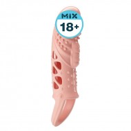 PRETTY LOVE - Cecelia Vibrating Penis Sleeve With Ball Strap (L:14cm - D:4cm) PRETTY LOVE - Cecelia Vibrating Penis Sleeve With Ball Strap (L:14cm - D:4cm)