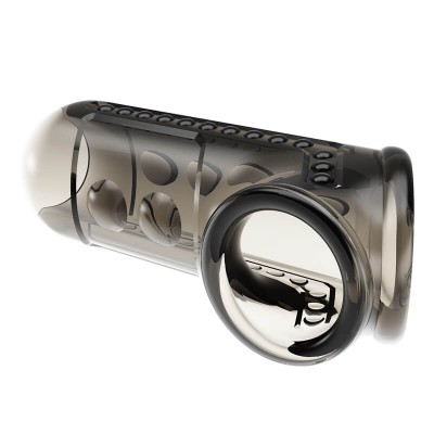 PRETTY LOVE - Farrel Men's Penis Sleeve (Transparent Black) PRETTY LOVE - Farrel Men's Penis Sleeve (Transparent Black)