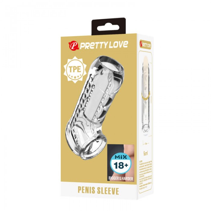 PRETTY LOVE - Farrel Men's Penis Sleeve (Transparent) PRETTY LOVE - Farrel Men's Penis Sleeve (Transparent)