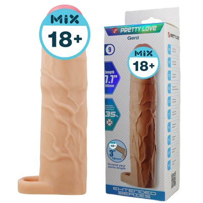 PRETTY LOVE - Gerd Extended Penis Sleeve (L:19.5cm - D:4cm)