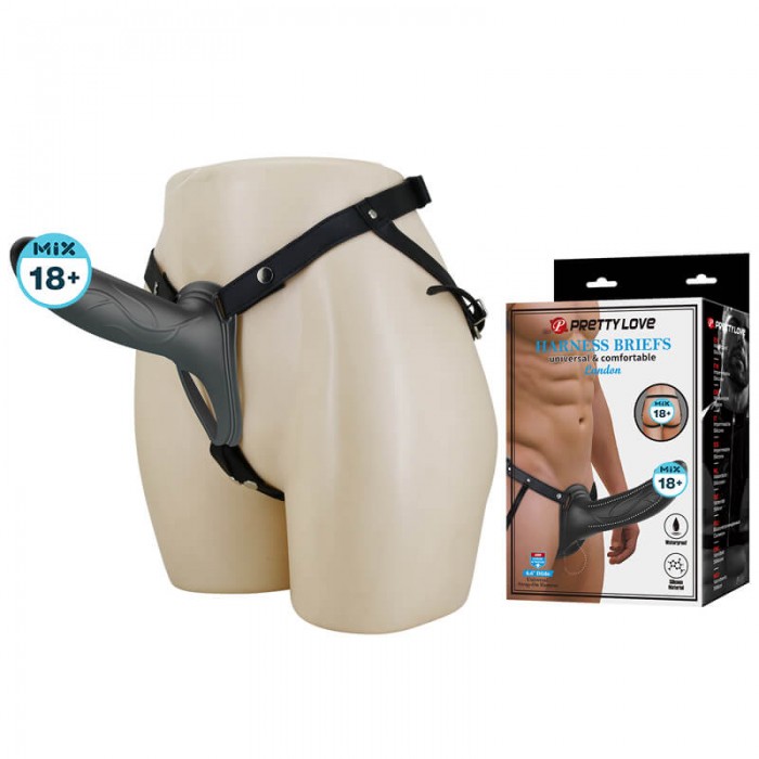 PRETTY LOVE - Landon Harness Briefs Men's Penis Sleeve (L:16.8cm - D:4.5cm)