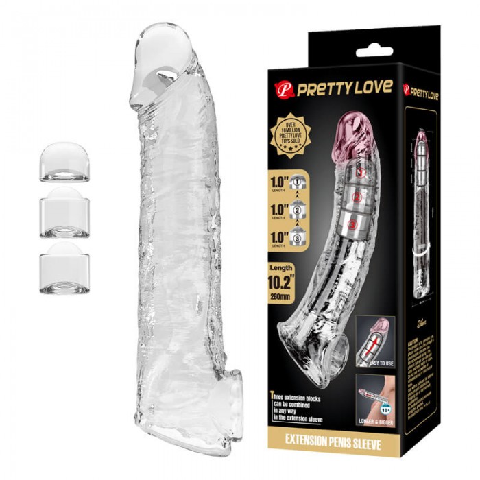 PRETTY LOVE - Celarus Extension Penis Sleeve (Transparent) PRETTY LOVE - Celarus Extension Penis Sleeve (Transparent)