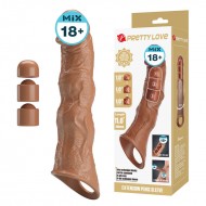 PRETTY LOVE - Ragna Extension Penis Sleeve (Brown Color)