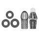 PLEASE ME Delay Glans Sleeve & Cock Rings (Full Set 5 Pieces - Transparent Black) PLEASE ME Delay Glans Sleeve & Cock Rings (Full Set 5 Pieces - Transparent Black)