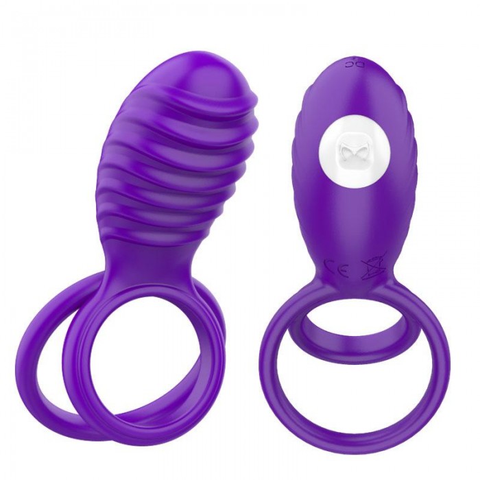 PLEASE ME Male Vibration Delay Cock Ring QY255 (Chargeable - Purple)