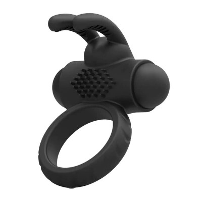 Geteen - Shared Pleasure Vibrating Cock Ring (Battery - Black)