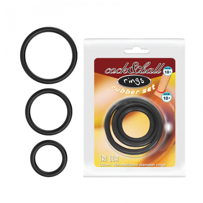 BAILE - Fierce Man Penis Cock Rings (Full Set 3 Pieces) BAILE - Fierce Man Penis Cock Rings (Full Set 3 Pieces)