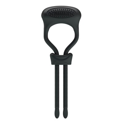 PRETTY LOVE - Male Delay Adjustable Cock Ring (Battery - Black)
