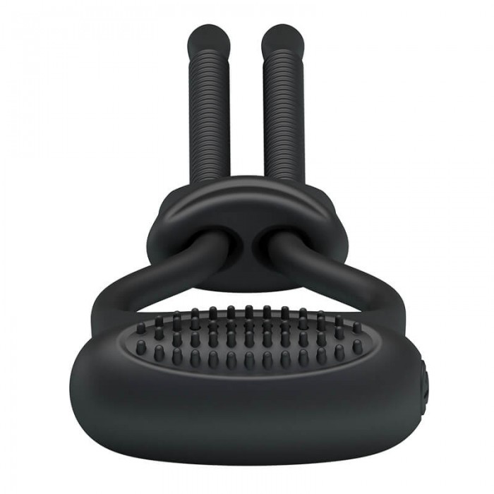 PRETTY LOVE - Male Delay Adjustable Cock Ring (Battery - Black) PRETTY LOVE - Male Delay Adjustable Cock Ring (Battery - Black)