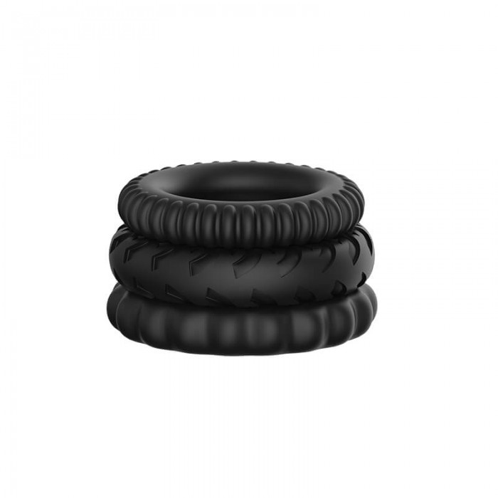 BAILE - TITAN Male Delay Ejaculation Silicone Penis Rings (Full Set 3 Pieces) BAILE - TITAN Male Delay Ejaculation Silicone Penis Rings (Full Set 3 Pieces)