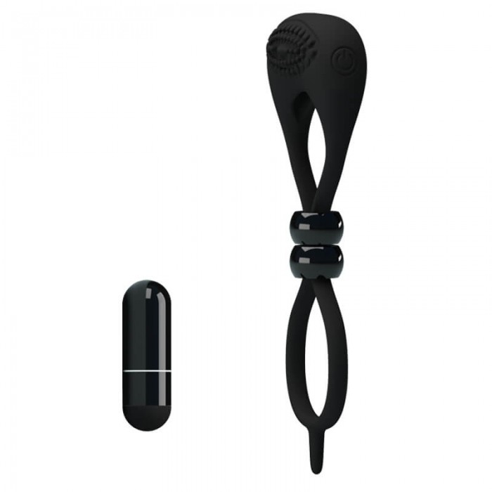PRETTY LOVE - LOCKER 8 Shape Adjustable Cock Ring (Battery - Black) PRETTY LOVE - LOCKER 8 Shape Adjustable Cock Ring (Battery - Black)