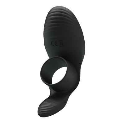 PRETTY LOVE - Male Vibrating Massager Cock Ring (Black) PRETTY LOVE - Male Vibrating Massager Cock Ring (Black)