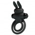 PRETTY LOVE - Male Delay Vibrating Rabbit Cock Ring (Battery - Black)