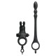 PRETTY LOVE - Vibrating Cock Ring With Anal Plug (Battery - Black) PRETTY LOVE - Vibrating Cock Ring With Anal Plug (Battery - Black)