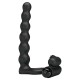 PRETTY LOVE - Male Vibrating Delay Cock Ring With Anal Beads (Battery - Black) PRETTY LOVE - Male Vibrating Delay Cock Ring With Anal Beads (Battery - Black)
