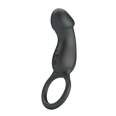 PRETTY LOVE - Trae Vibrating Penis Ring (Chargeable - Black)