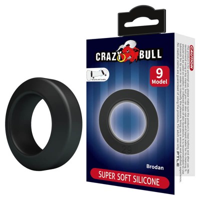 CRAZY BULL - Brodan Super Soft Silicon Male Delay Cock Rings (Model 9)