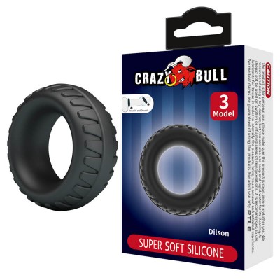 CRAZY BULL - Dilson Super Soft Silicon Male Delay Cock Rings (Model 3)